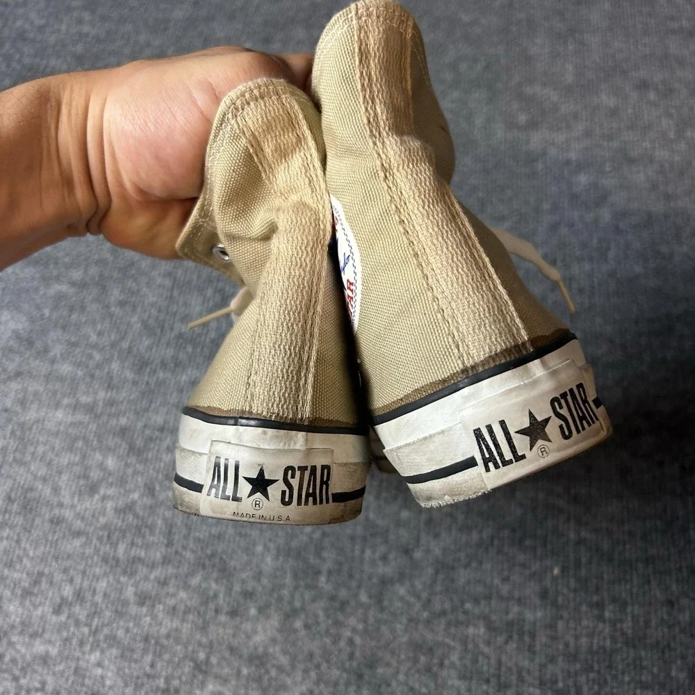 Vintage Converse Shoes Mens Size 5 Beige Chuck Taylor All Star 2 USA High Top